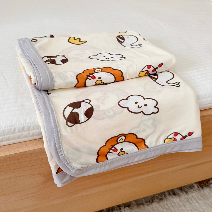 91家纺网 家纺一手货源 找家纺 星期八 2025新款婴儿裸睡级冰丝毯凉感毯 小鸭子