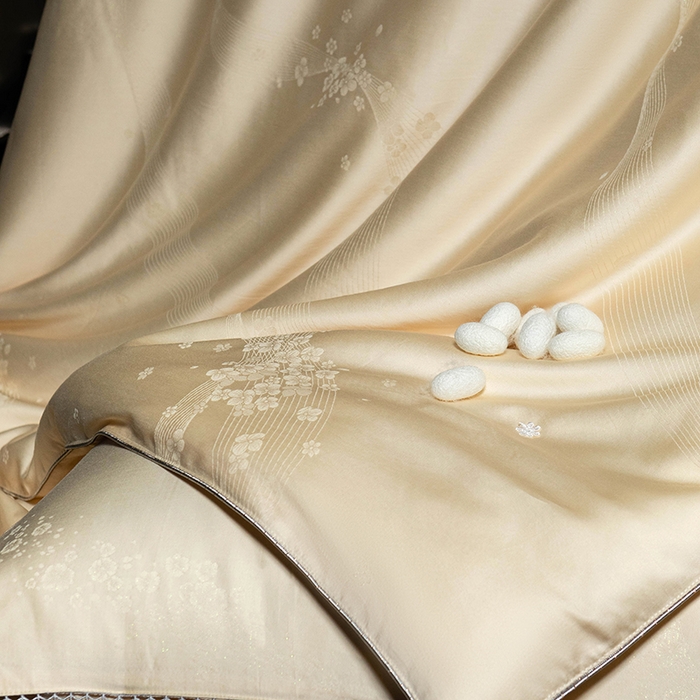 91家纺网 家纺一手货源 找家纺 美伦美 2025新款全棉天丝提花夏被春秋被冬被被子被芯 黄色