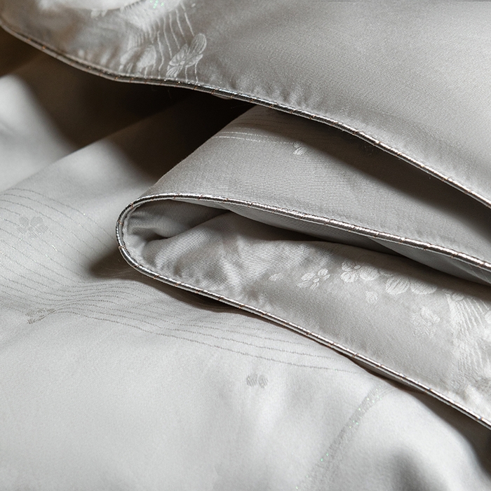 91家纺网 家纺一手货源 找家纺 美伦美 2025新款全棉天丝提花夏被春秋被冬被被子被芯 灰色