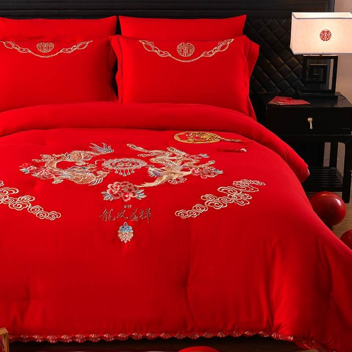 91家纺网 家纺一手货源 找家纺 （总）美伦美 2025新款全棉婚庆冬被被子被芯