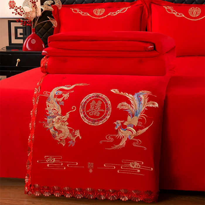 91家纺网 家纺一手货源 找家纺 （总）美伦美 2025新款全棉婚庆冬被被子被芯