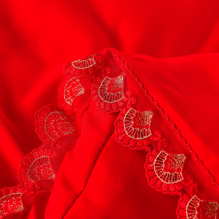 91家纺网 家纺一手货源 找家纺 美伦美 2025新款全棉婚庆冬被被子被芯 禧福连理