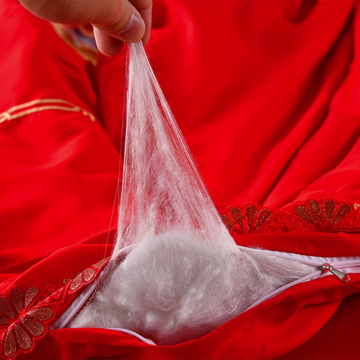 91家纺网 家纺一手货源 找家纺 美伦美 2025新款全棉婚庆冬被被子被芯 龙腾凤跃