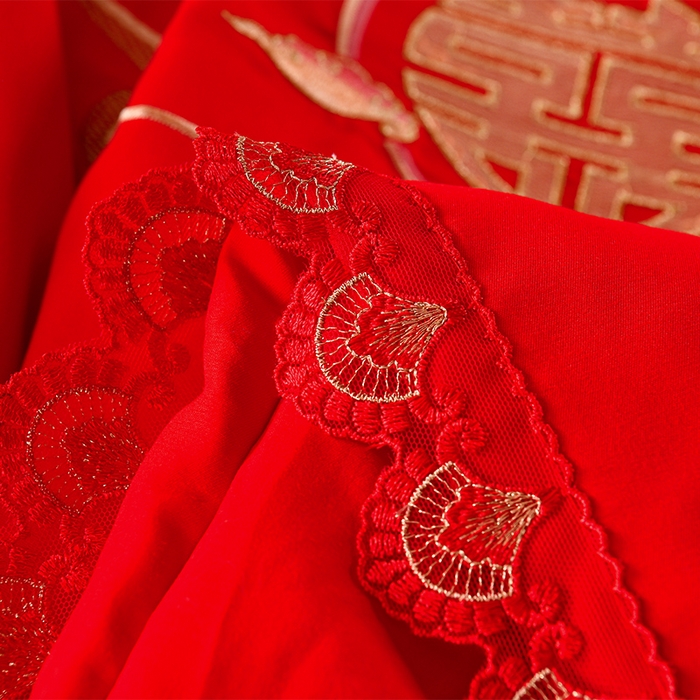 91家纺网 家纺一手货源 找家纺 美伦美 2025新款全棉婚庆冬被被子被芯 佳偶天成