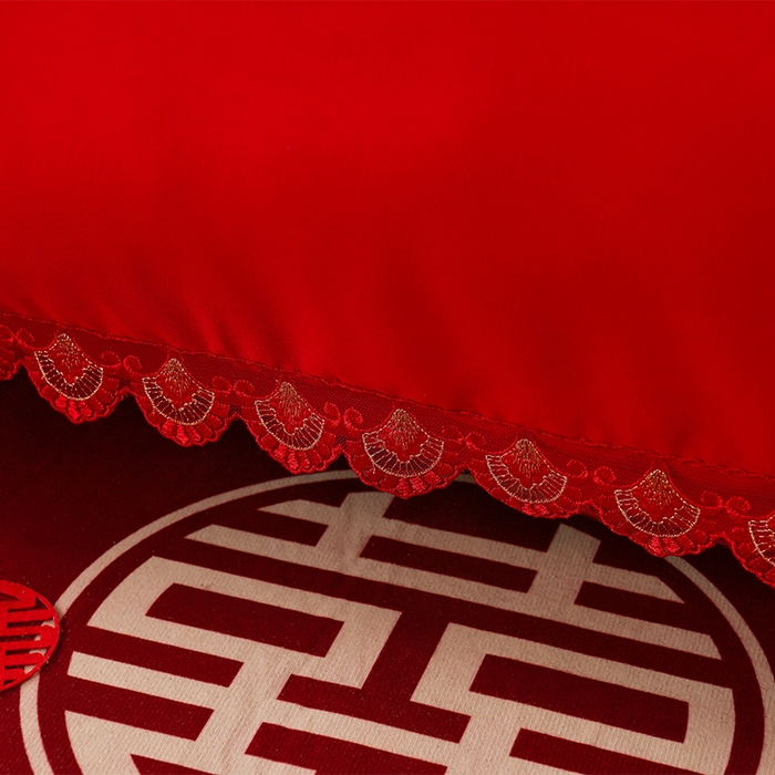 91家纺网 家纺一手货源 找家纺 美伦美 2025新款全棉婚庆冬被被子被芯 天赐良缘