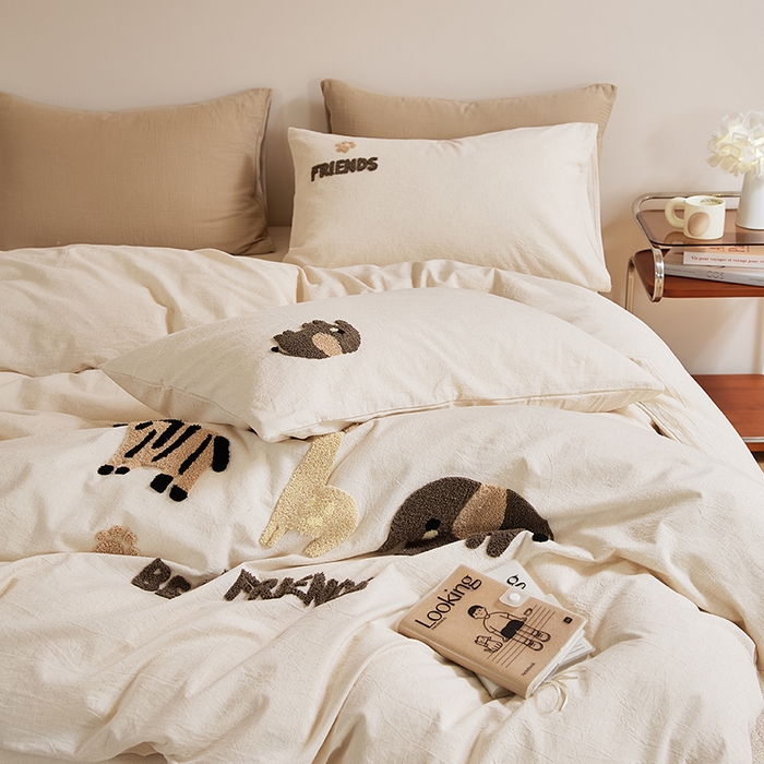 91家纺网 家纺一手货源 找家纺 （总）原研家居 2025新款32支棉麻毛巾绣系列四件套