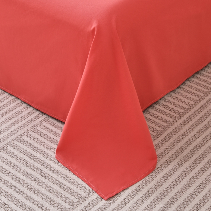 91家纺网 家纺一手货源 找家纺 （总）宇彬家纺 2025新款13374全棉纯棉母婴级轻奢一字绣宽边枕套纯色四件套全棉贡缎