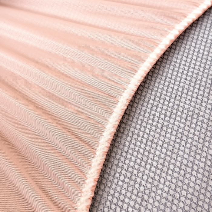 91家纺网 家纺一手货源 找家纺 卡罗兰 2025新款超声波凉豆豆凉席三件套小冰熊系列 樱花粉-床笠