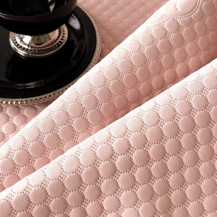 91家纺网 家纺一手货源 找家纺 卡罗兰 2025新款超声波凉豆豆凉席三件套小冰熊系列 樱花粉-床席