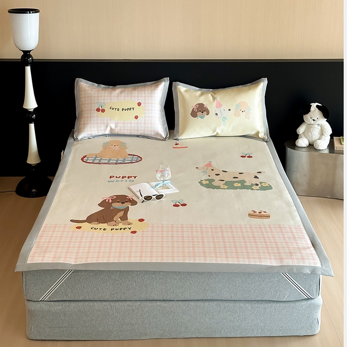 91家纺网 家纺一手货源 找家纺 （总）圆岛家纺 2025春夏新款高克重900D冰丝凉席席子