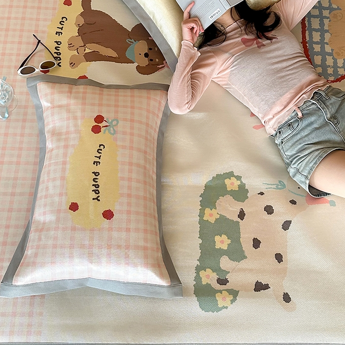 91家纺网 家纺一手货源 找家纺 圆岛家纺 2025春夏新款高克重900D冰丝凉席席子 野餐派对