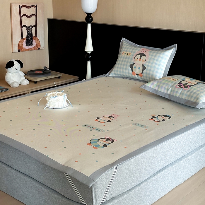 91家纺网 家纺一手货源 找家纺 （总）圆岛家纺 2025春夏新款高克重900D冰丝凉席席子