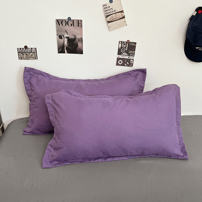 91家纺网 家纺一手货源 找家纺 贝拉梦家纺 2025新款纯色磨毛双拼亲肤棉四件套 乌梅子酱