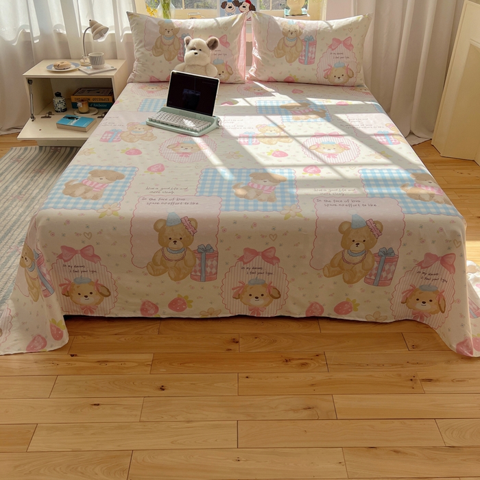 91家纺网 家纺一手货源 找家纺 （总）六巷胡同 2025新款40s13070全棉纯棉卡通单品系列床单单件-单床单