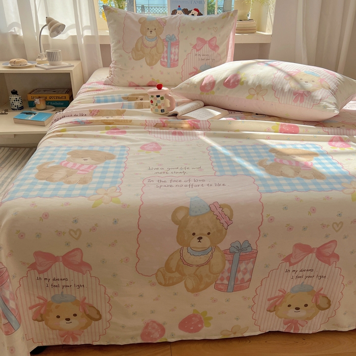 91家纺网 家纺一手货源 找家纺 （总）六巷胡同 2025新款40s13070全棉纯棉卡通单品系列床单单件-单床单