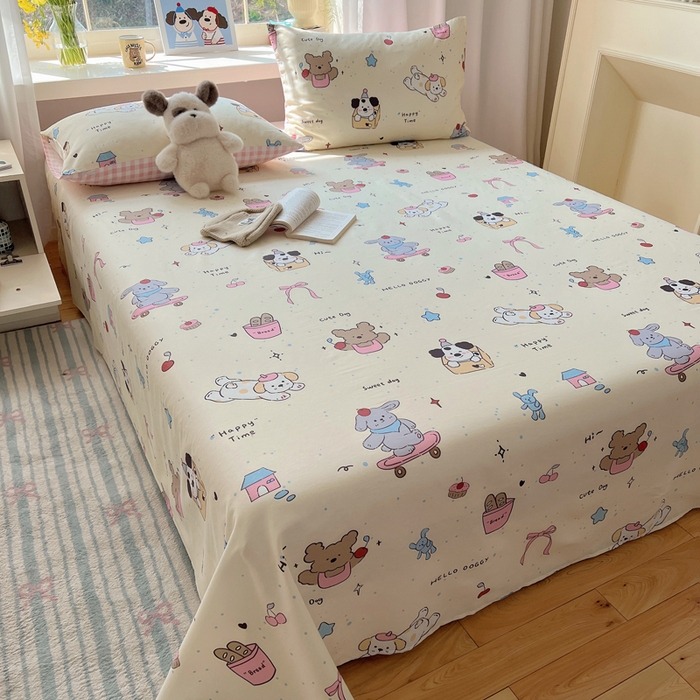 91家纺网 家纺一手货源 找家纺 （总）六巷胡同 2025新款40s13070全棉纯棉卡通单品系列床单单件-单床单
