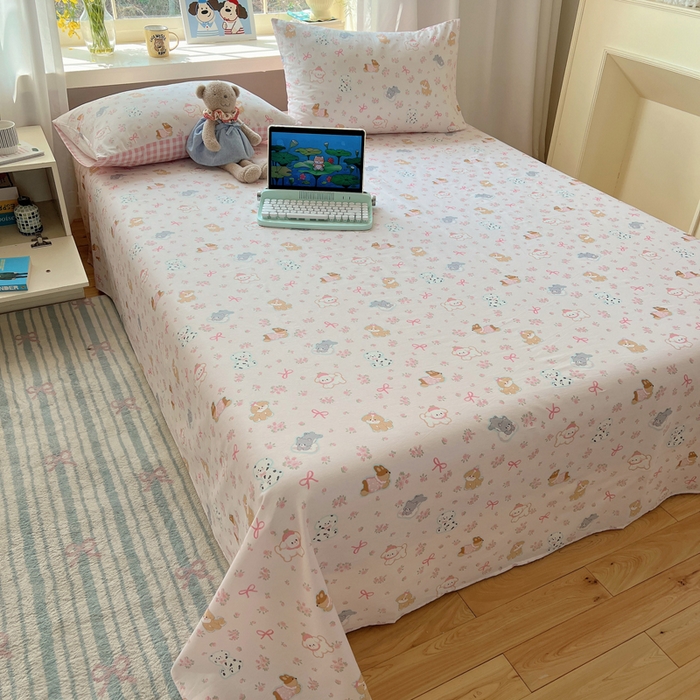 91家纺网 家纺一手货源 找家纺 （总）六巷胡同 2025新款40s13070全棉纯棉卡通单品系列床单单件-单床单