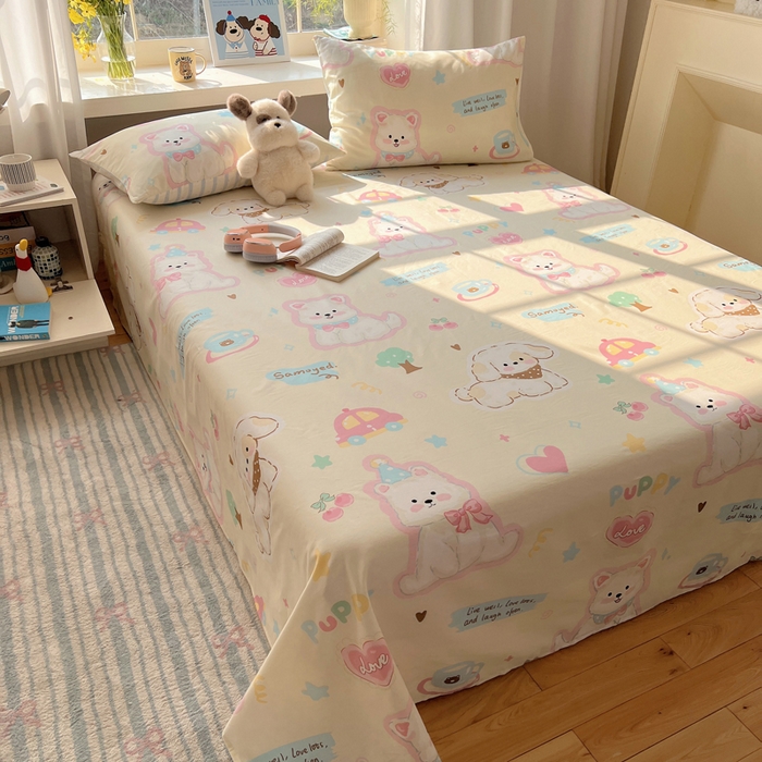 91家纺网 家纺一手货源 找家纺 （总）六巷胡同 2025新款40s13070全棉纯棉卡通单品系列床单单件-单床单