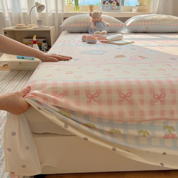 91家纺网 家纺一手货源 找家纺 六巷胡同 2025新款40s13070全棉纯棉卡通单品系列床单单件-单床单 洋气柯基崽