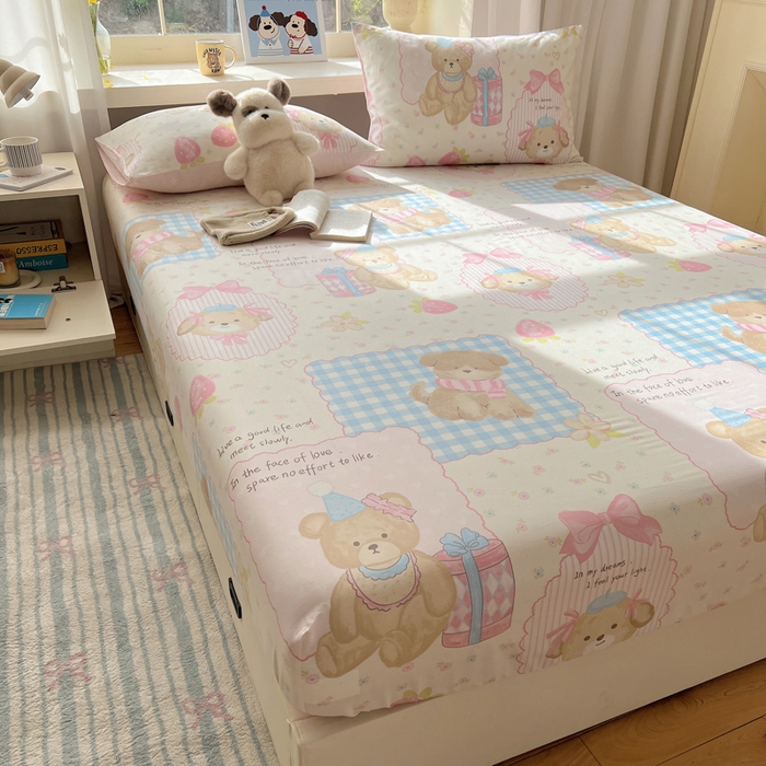 （总）六巷胡同 2025新款40s13070全棉纯棉卡通单品系列床笠单件-单床笠