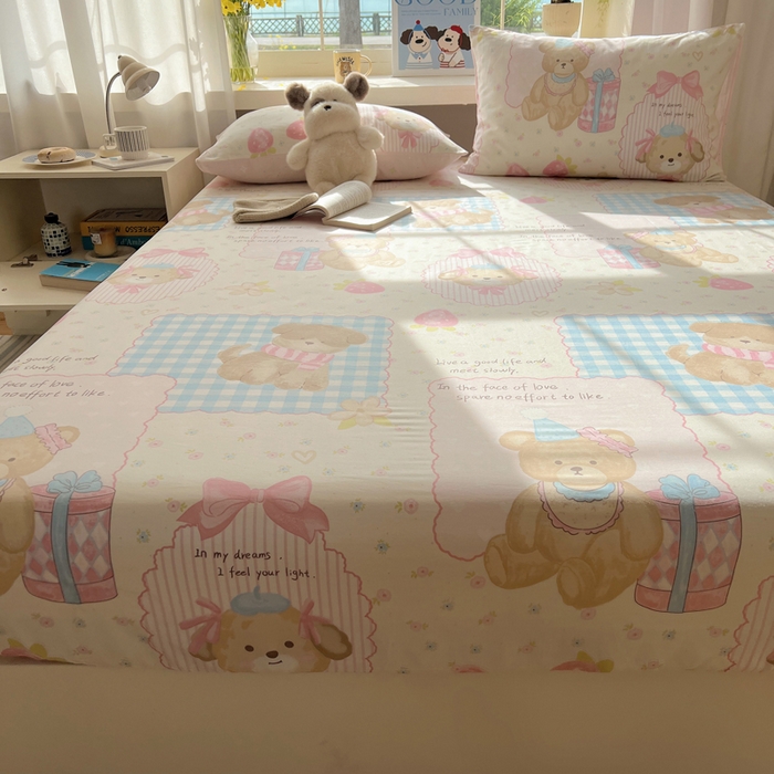 91家纺网 家纺一手货源 找家纺 （总）六巷胡同 2025新款40s13070全棉纯棉卡通单品系列床笠单件-单床笠