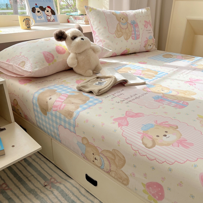 91家纺网 家纺一手货源 找家纺 （总）六巷胡同 2025新款40s13070全棉纯棉卡通单品系列床笠单件-单床笠