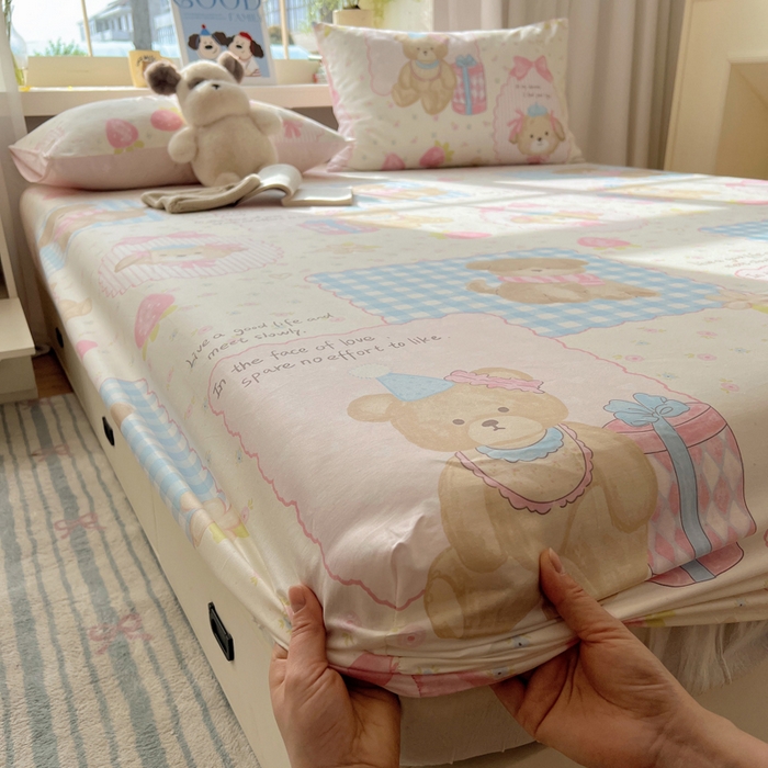 91家纺网 家纺一手货源 找家纺 （总）六巷胡同 2025新款40s13070全棉纯棉卡通单品系列床笠单件-单床笠