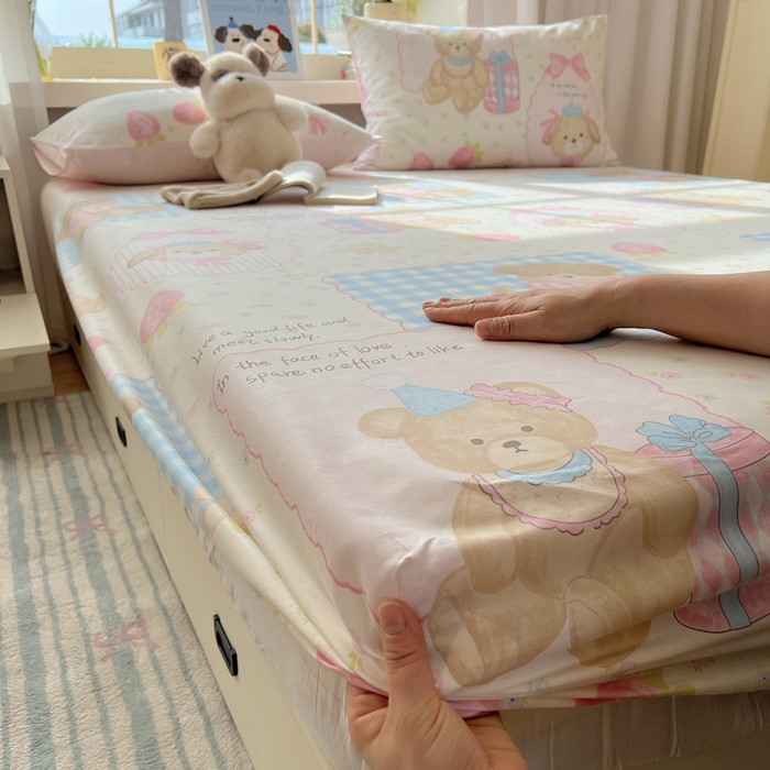 91家纺网 家纺一手货源 找家纺 （总）六巷胡同 2025新款40s13070全棉纯棉卡通单品系列床笠单件-单床笠