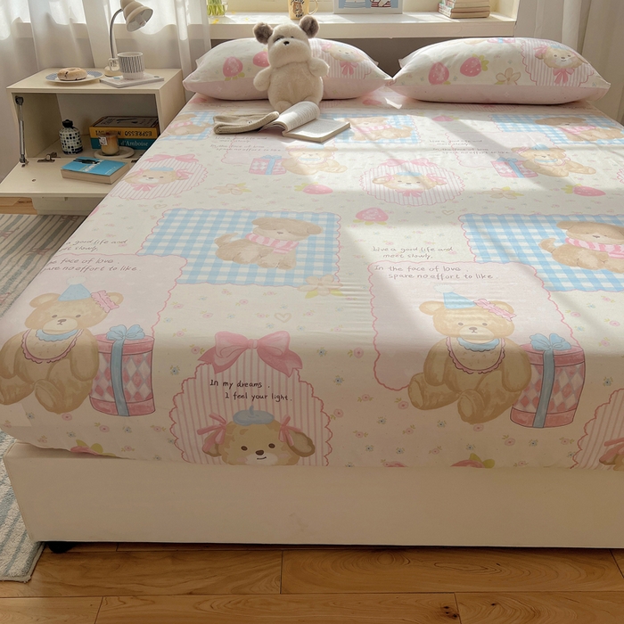 91家纺网 家纺一手货源 找家纺 （总）六巷胡同 2025新款40s13070全棉纯棉卡通单品系列床笠单件-单床笠