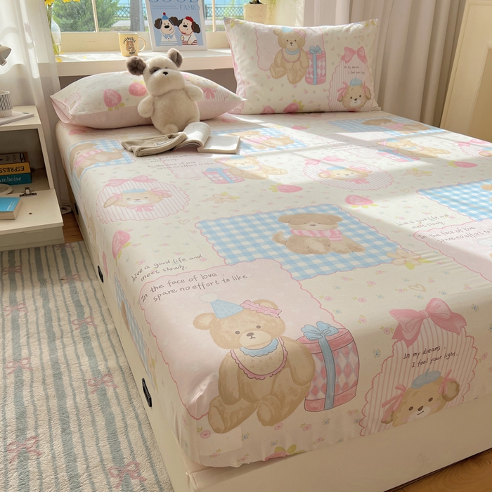 91家纺网 家纺一手货源 找家纺 （总）六巷胡同 2025新款40s13070全棉纯棉卡通单品系列床笠单件-单床笠