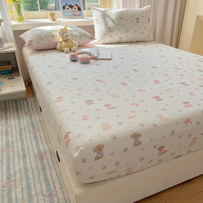 91家纺网 家纺一手货源 找家纺 （总）六巷胡同 2025新款40s13070全棉纯棉卡通单品系列床笠单件-单床笠