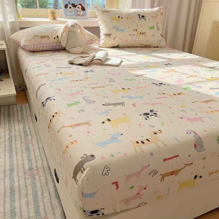 91家纺网 家纺一手货源 找家纺 （总）六巷胡同 2025新款40s13070全棉纯棉卡通单品系列床笠单件-单床笠