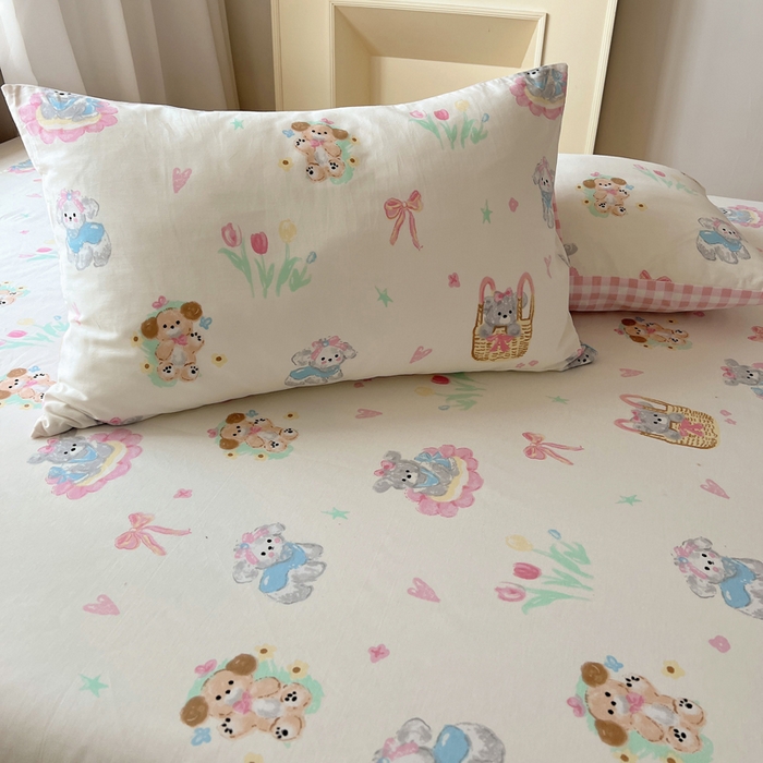 91家纺网 家纺一手货源 找家纺 （总）六巷胡同 2025新款40s13070全棉纯棉卡通单品系列枕套单件-单枕套