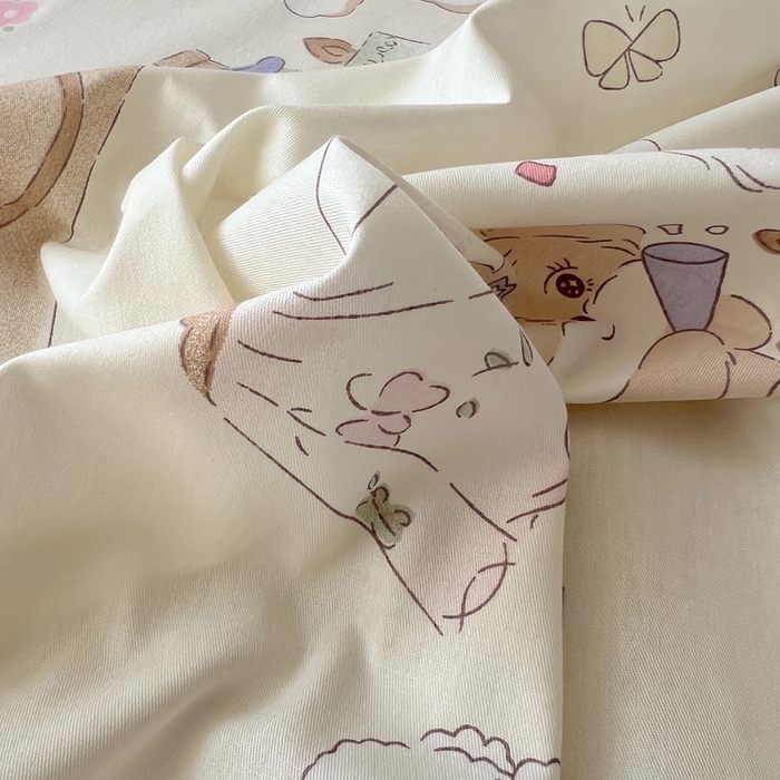 91家纺网 家纺一手货源 找家纺 六巷胡同 2025新款40s13070全棉纯棉卡通单品系列枕套单件-单枕套 欢乐课堂趴
