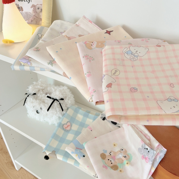 91家纺网 家纺一手货源 找家纺 六巷胡同 2025新款40s13070全棉纯棉卡通单品系列枕套单件-单枕套 叠拍图仅供展示