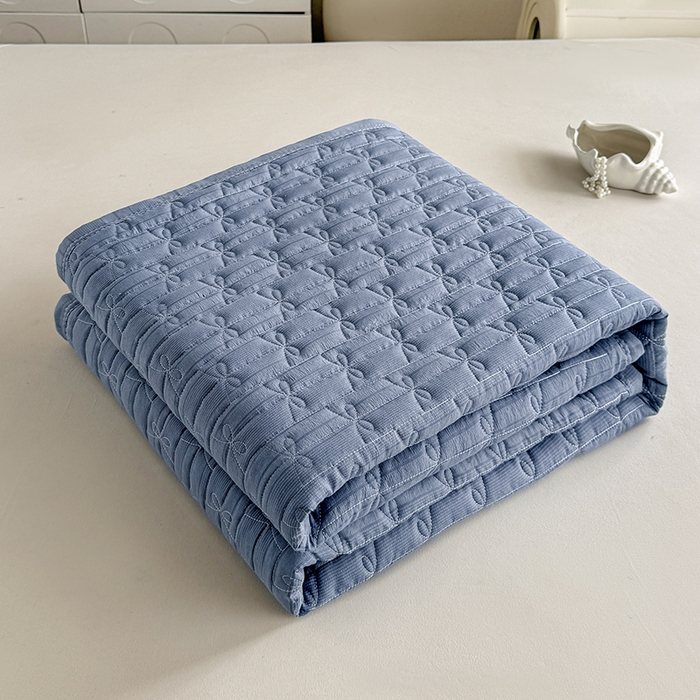 91家纺网 家纺一手货源 找家纺 梓依家纺 2025新款柔软舒适云纱棉夏被夏凉被空调被 云纱棉-宝石蓝