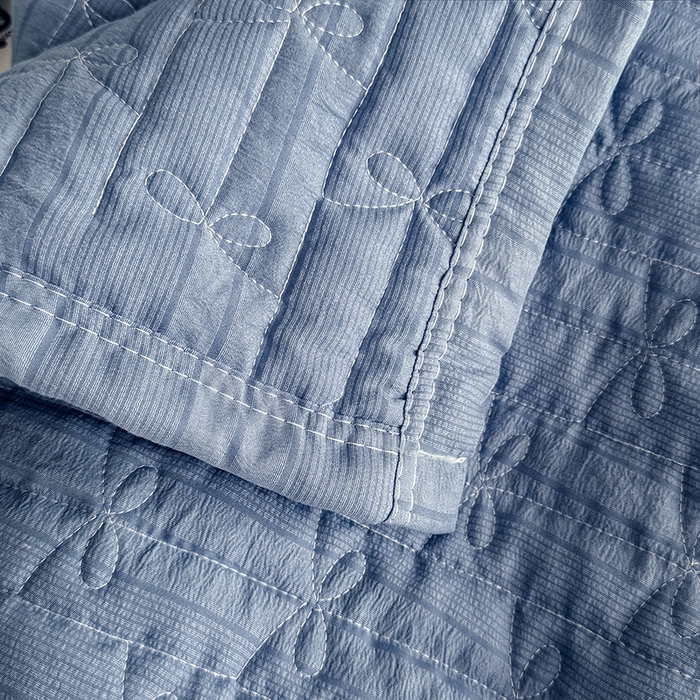 91家纺网 家纺一手货源 找家纺 梓依家纺 2025新款柔软舒适云纱棉夏被夏凉被空调被 云纱棉-宝石蓝