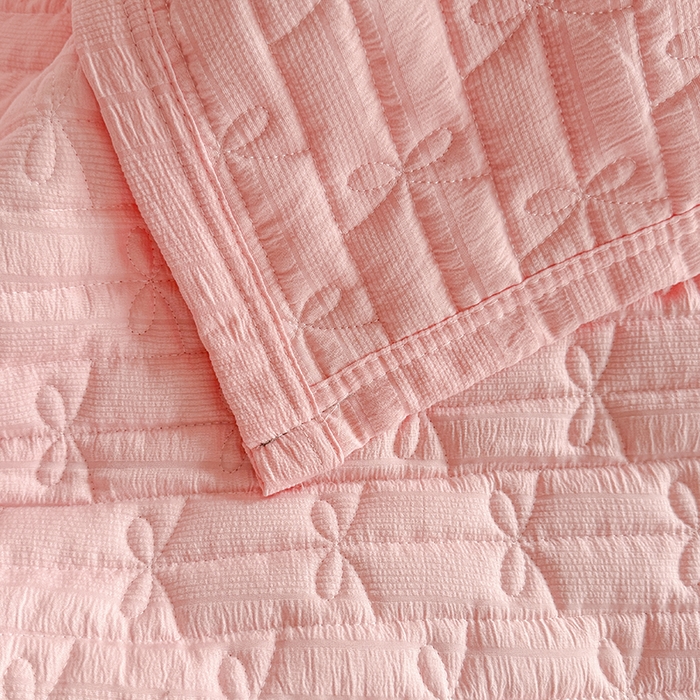 91家纺网 家纺一手货源 找家纺 梓依家纺 2025新款柔软舒适云纱棉夏被夏凉被空调被 云纱棉-粉玉