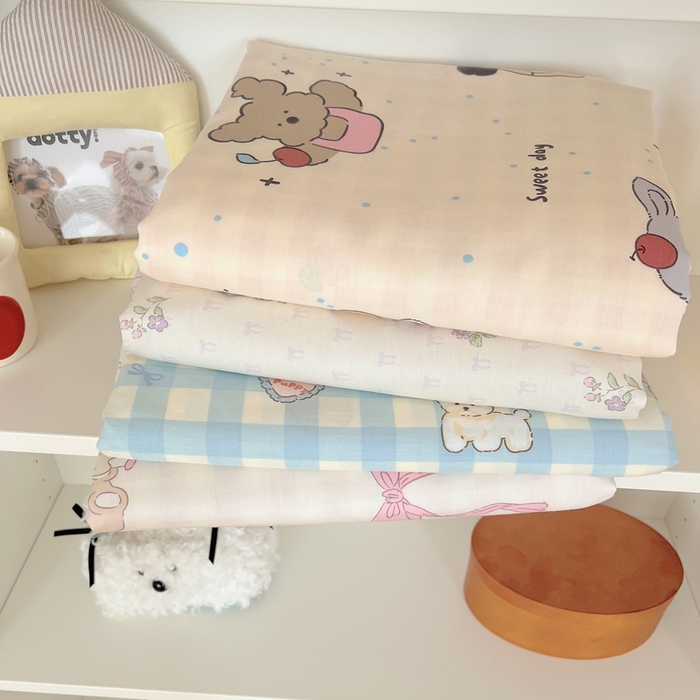 91家纺网 家纺一手货源 找家纺 六巷胡同 2025新款40s13070全棉纯棉卡通单品系列被套单件-单被套 叠拍图仅供展示