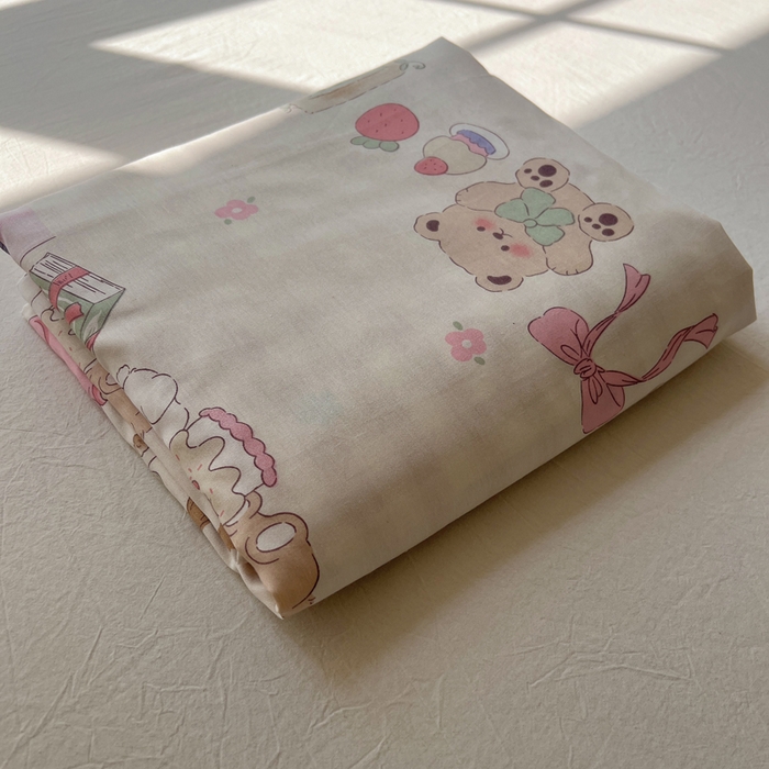 91家纺网 家纺一手货源 找家纺 六巷胡同 2025新款40s13070全棉纯棉卡通单品系列被套单件-单被套 叠拍图仅供展示