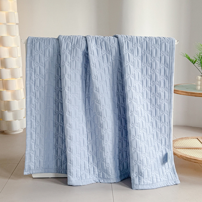 91家纺网 家纺一手货源 找家纺 梓依家纺 2025新款柔软舒适云纱棉夏被夏凉被空调被 云纱棉-天空蓝