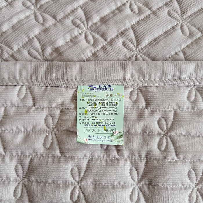 91家纺网 家纺一手货源 找家纺 梓依家纺 2025新款柔软舒适云纱棉夏被夏凉被空调被 云纱棉-浅灰