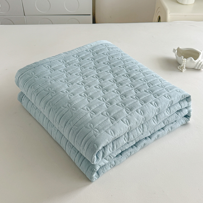 梓依家纺 2025新款柔软舒适云纱棉夏被夏凉被空调被 云纱棉-雾霾蓝
