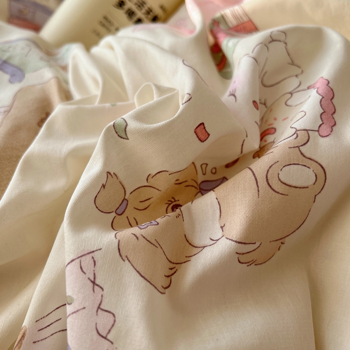 91家纺网 家纺一手货源 找家纺 六巷胡同 2025新款40s13070全棉纯棉卡通单品系列被套单件-单被套 欢乐课堂趴