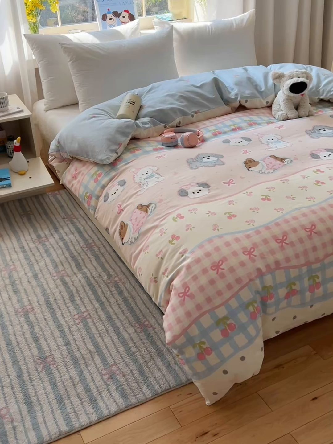 91家纺网 家纺一手货源 找家纺 六巷胡同 2025新款40s13070全棉纯棉卡通单品系列被套单件-单被套 洋气柯基崽