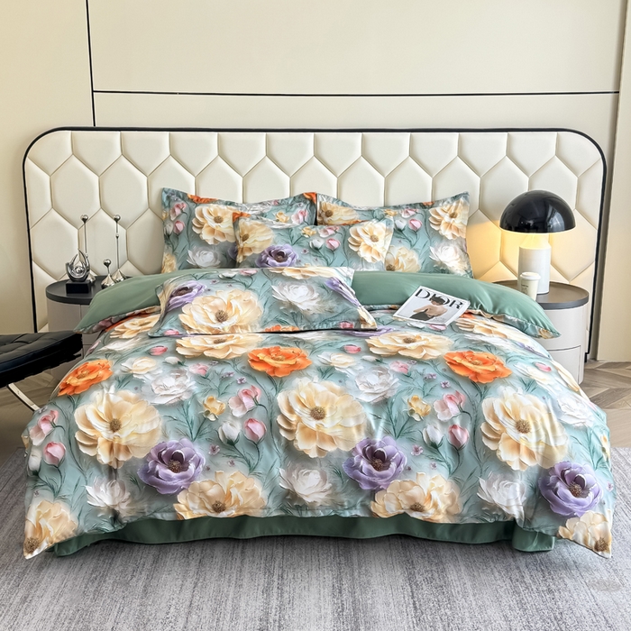 91家纺网 家纺一手货源 找家纺 （总）优纤家纺 2025新款水洗真丝四件套