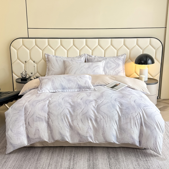 优纤家纺 2025新款水洗真丝四件套 高定风华