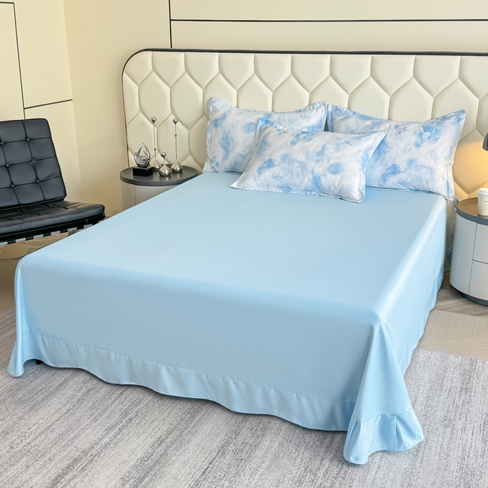 91家纺网 家纺一手货源 找家纺 优纤家纺 2025新款水洗真丝四件套 流满时光