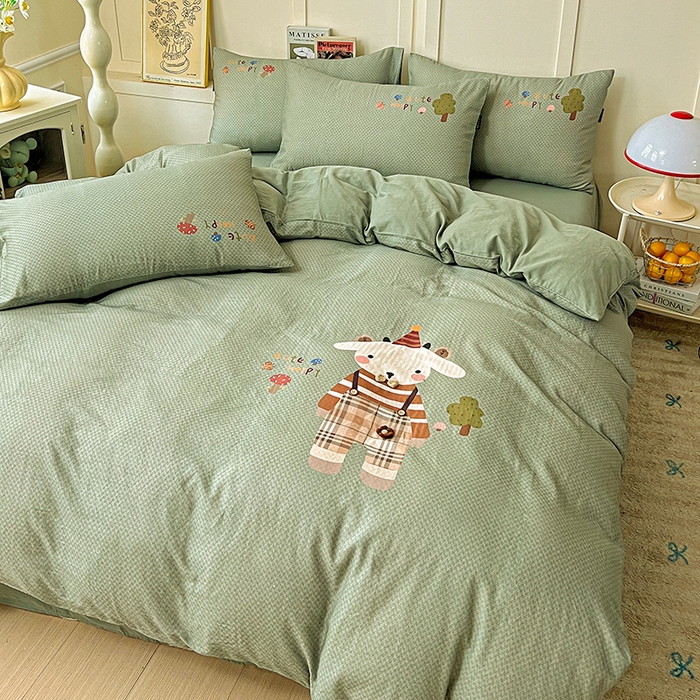 91家纺网 家纺一手货源 找家纺 （总）娜娜 2025新款A类全棉双层纱大版四件套