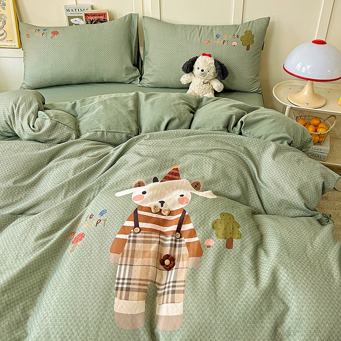 91家纺网 家纺一手货源 找家纺 （总）娜娜 2025新款A类全棉双层纱大版四件套